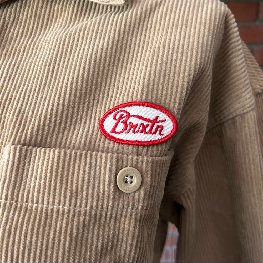 NWT Brixton Utopia Corduroy Overshirt in Sand Sz XS - Picture 6 of 13